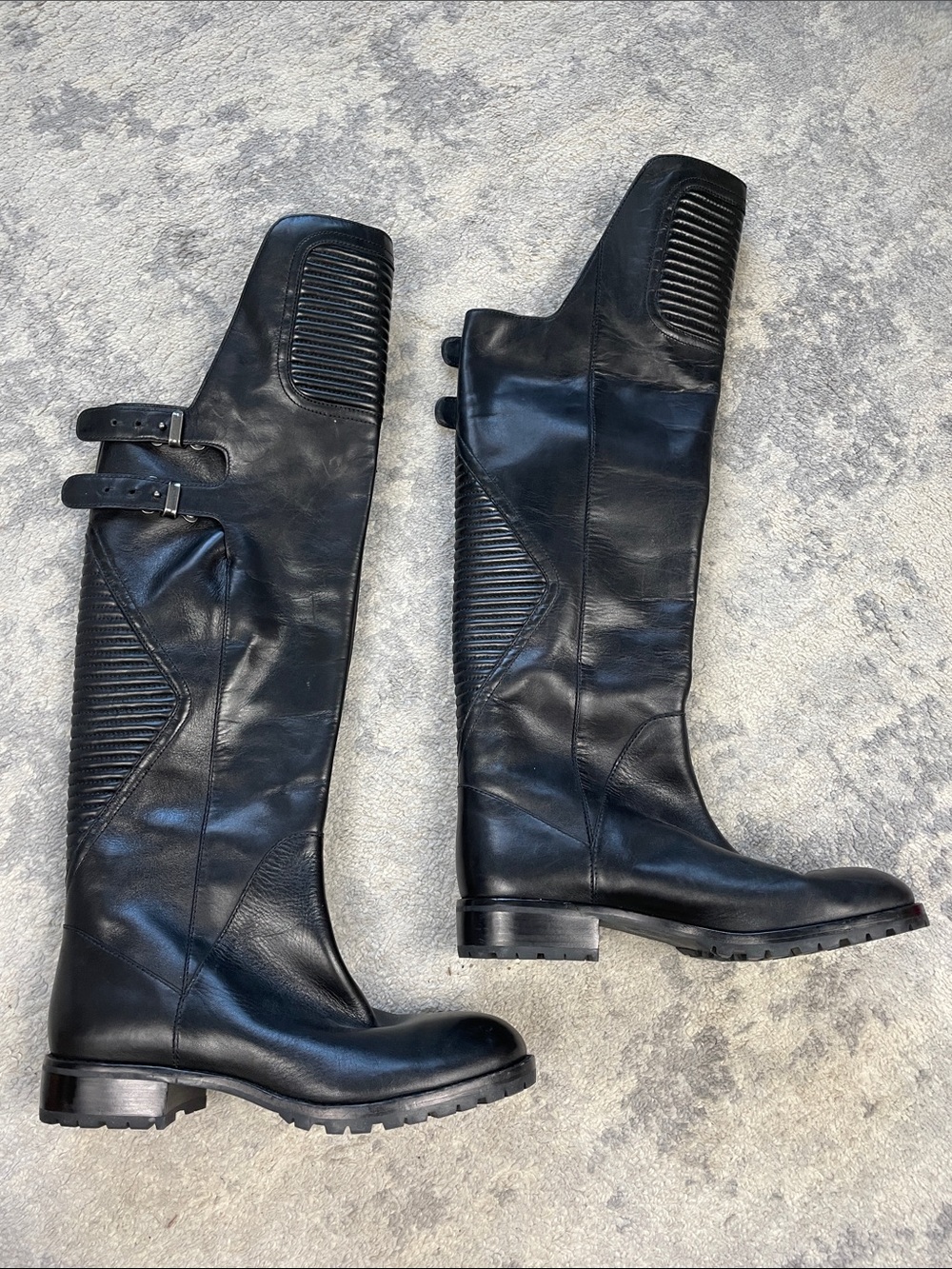 Marc by Marc Jacobs Easy Rider Over The Knee Boots Black Leather Sz 40 - Picture 4 of 16